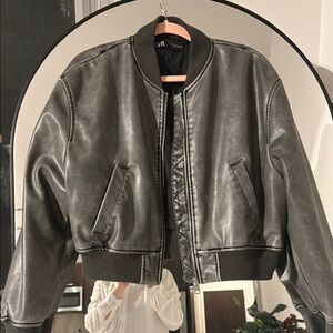 Gray Bomber Jacket